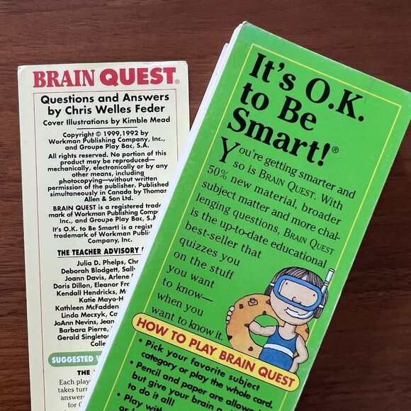 Brain Quest Learn Multi Subject 1st Grade Ages 6-7 Quiz Deck #1 VTG 2nd Ed 1999 - Picture 4 of 9